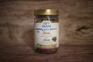 olive verte et Kalamata au naturel 175 g BIO